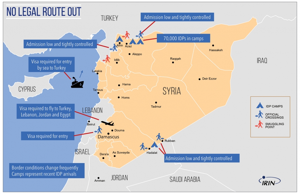 Syria refugees map