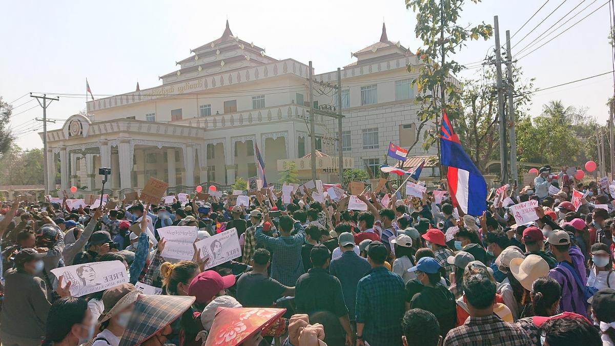 Burma protest