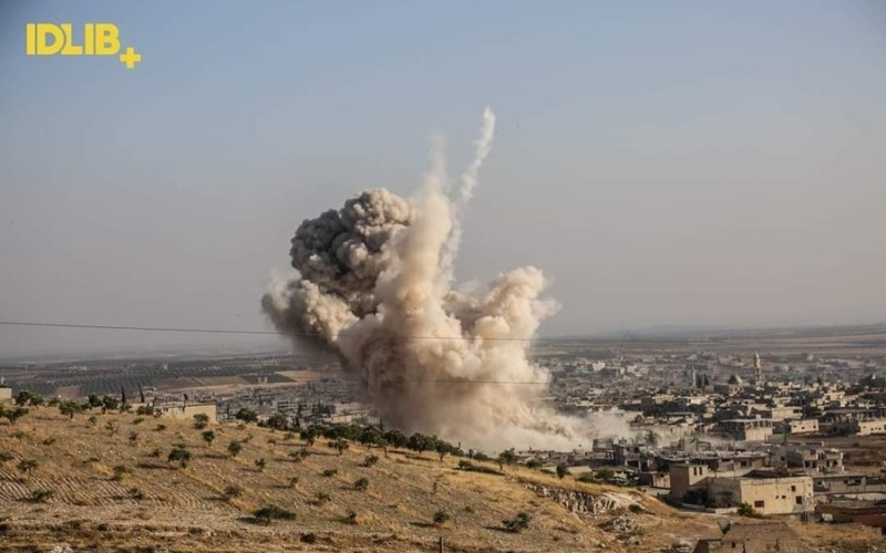 Idlib bombardment
