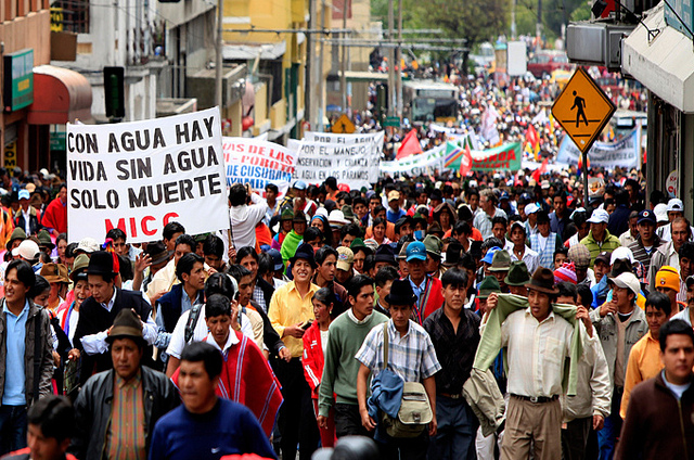Ecuador: indigenous march for water rights