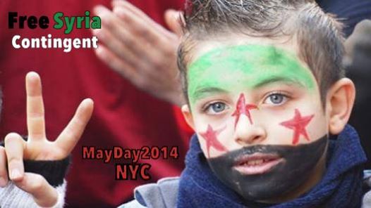 Free Syria contingent at NYC May Day march