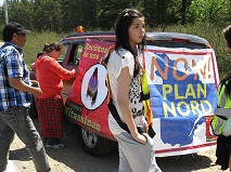 Innu protest Plan Nord