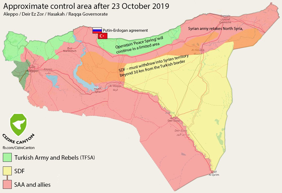 Syria zones of control